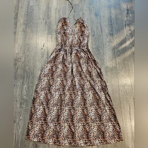 America & Beyond | Dresses | Xl Leopard Print Maxi Dress Cover Up Mob Wife Sexy  Vacation Summer Party Travel | Poshmark